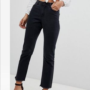 Missguided Black straight leg jeans